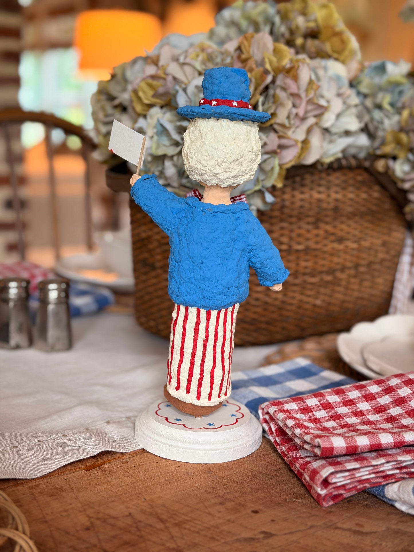 Uncle Sam paper mache figurine PREORDER