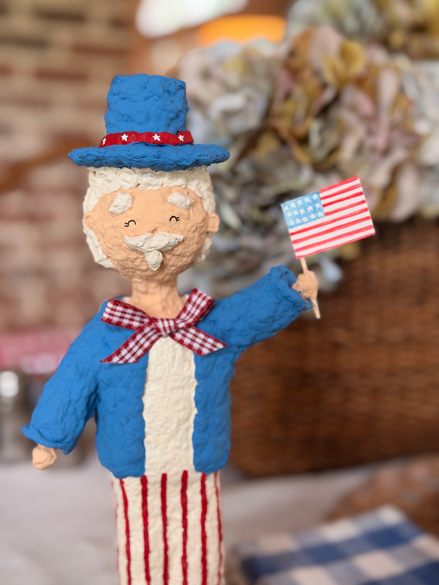 Uncle Sam paper mache figurine PREORDER