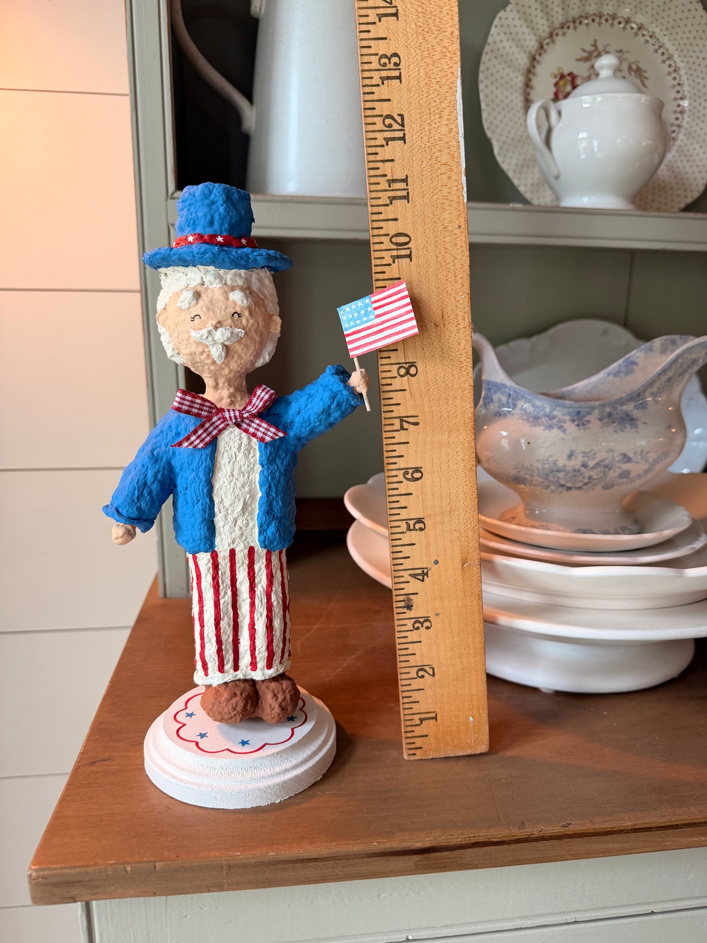 Uncle Sam paper mache figurine PREORDER