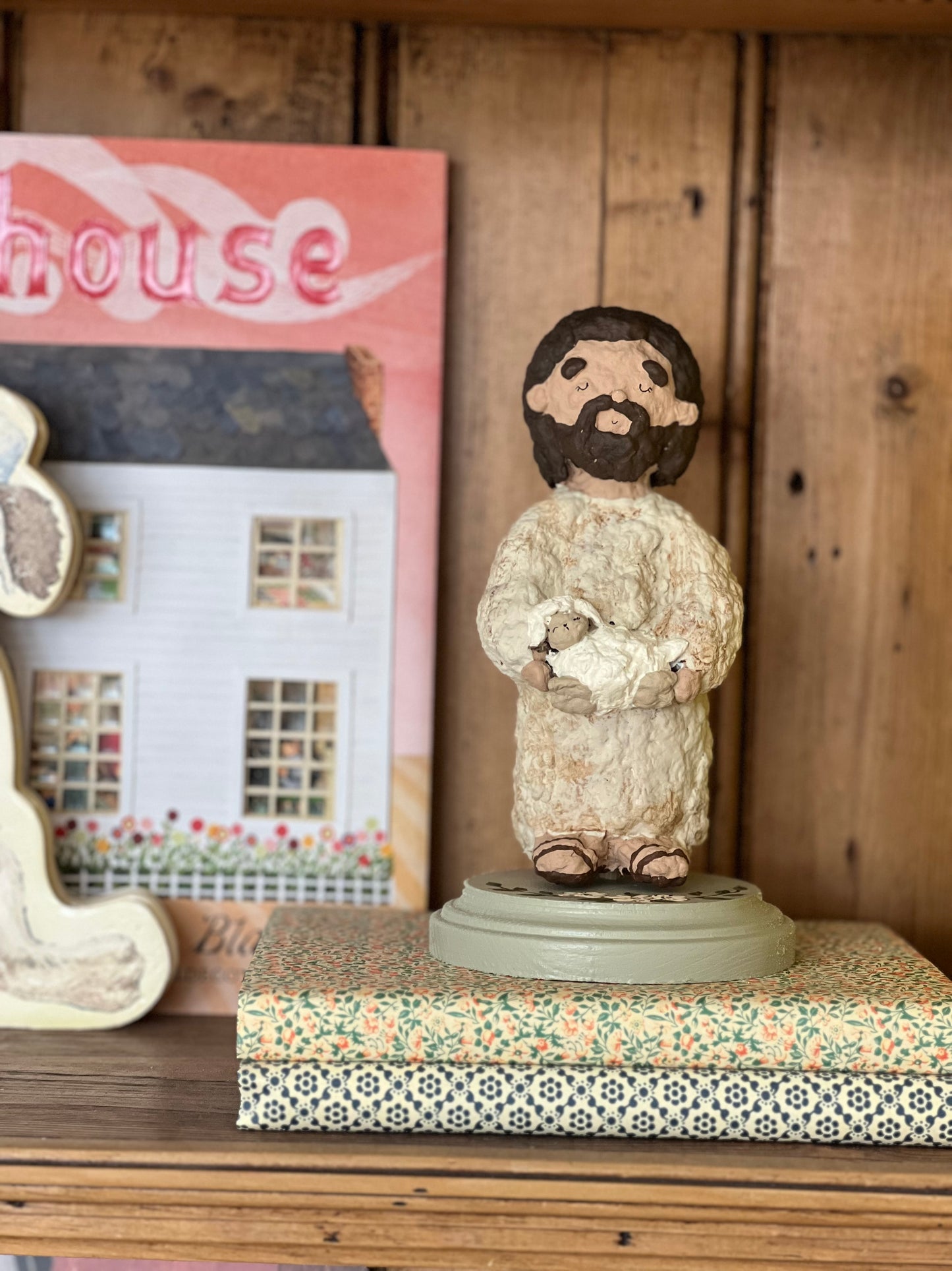 paper mache Jesus figurine PREORDER