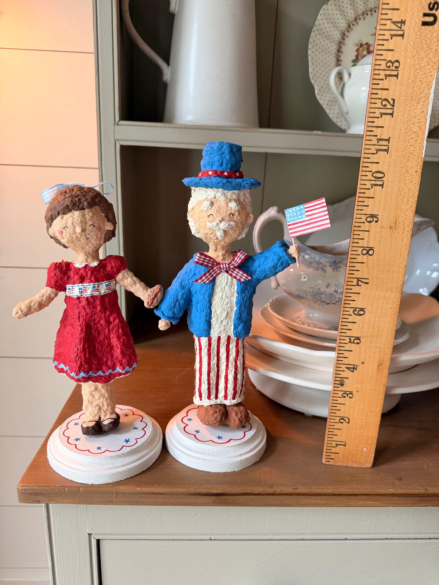 Uncle Sam paper mache figurine PREORDER