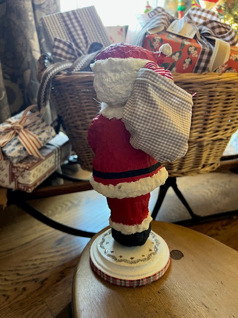 paper-mache santa figurine PREORDER