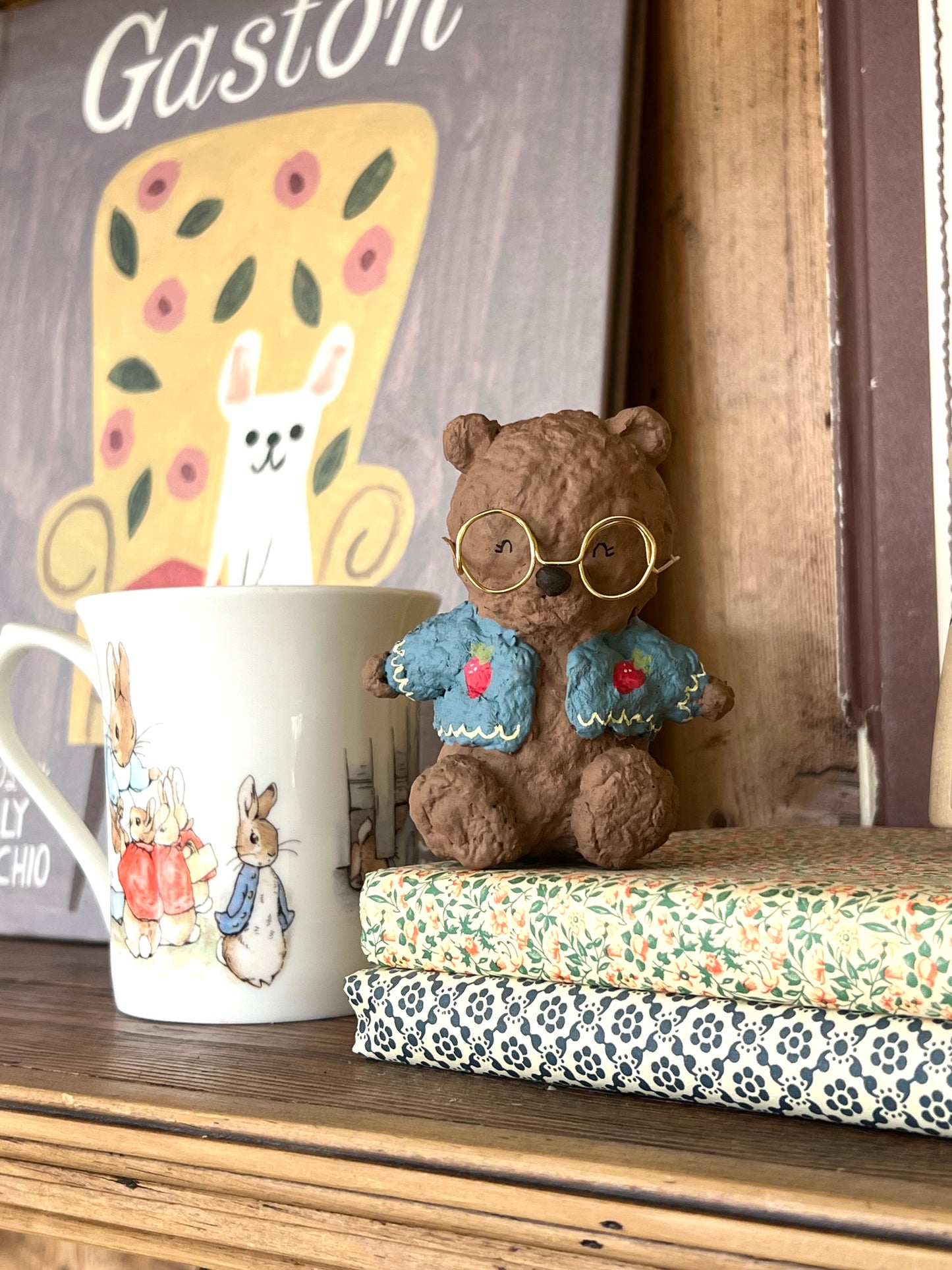 paper mache hot air balloon & bear PREORDER