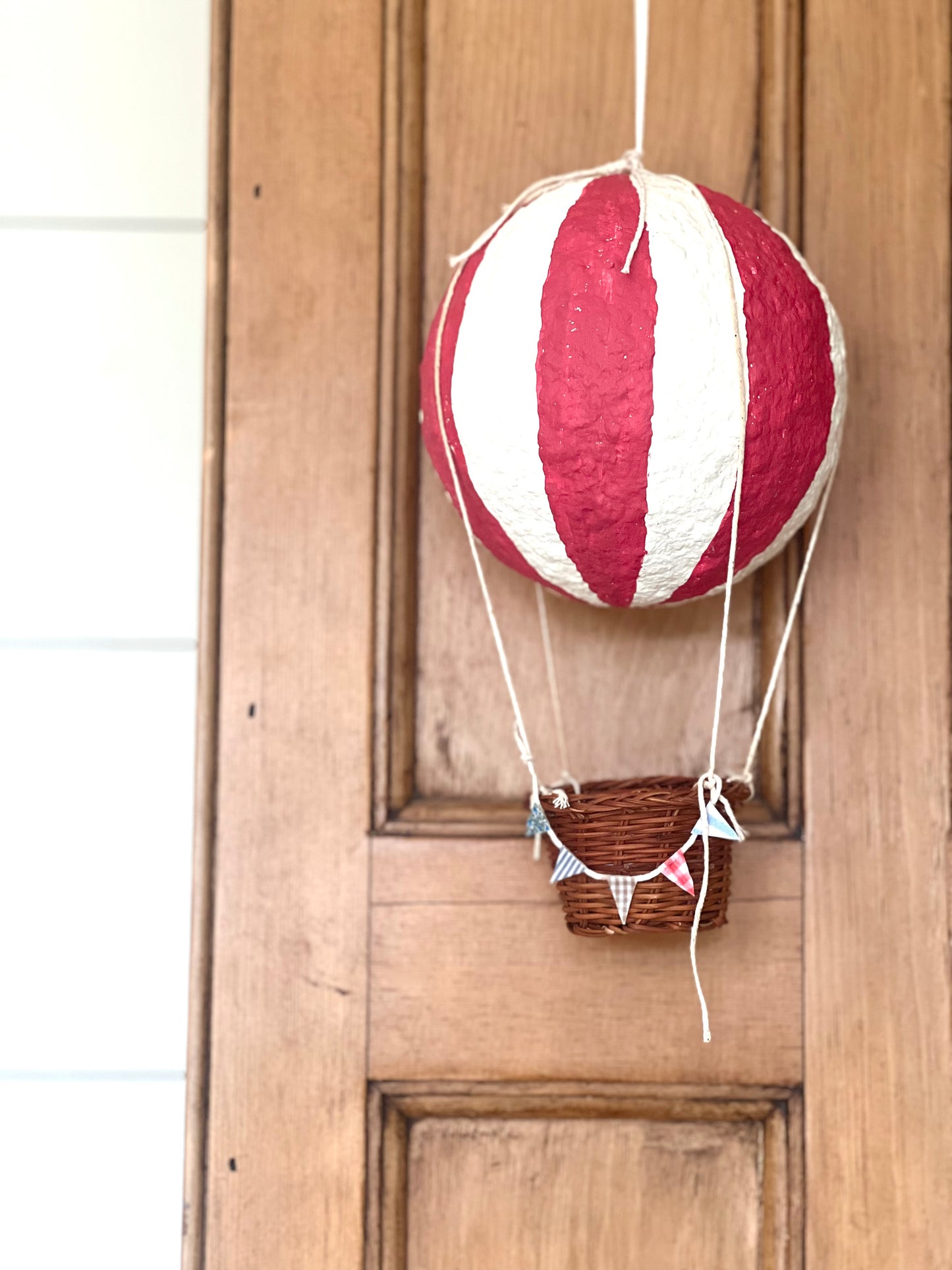 paper mache hot air balloon & bear PREORDER