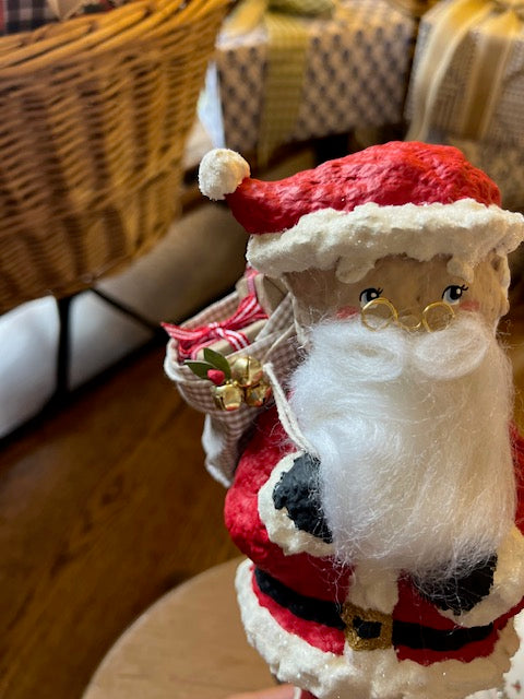 paper-mache santa figurine PREORDER