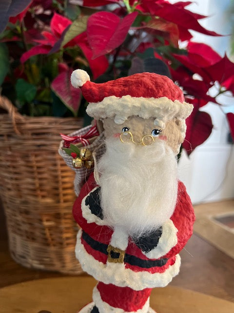 paper-mache santa figurine PREORDER