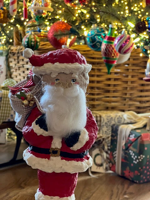 paper-mache santa figurine PREORDER