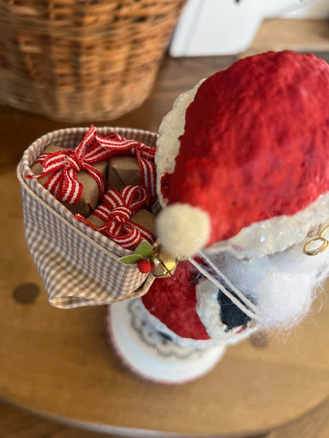paper-mache santa figurine PREORDER