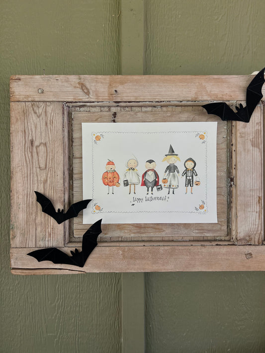 halloween kids trick-or-treat print