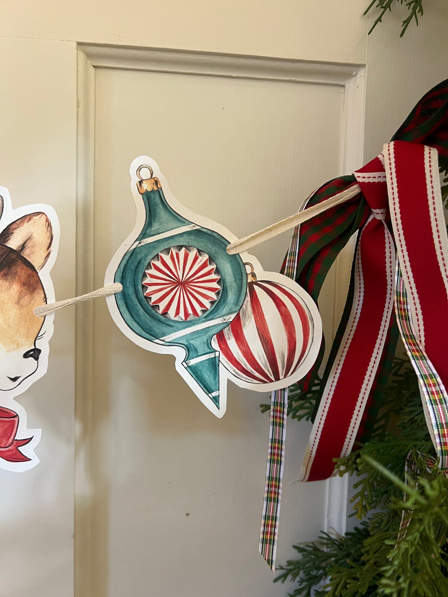 Christmas paper garland