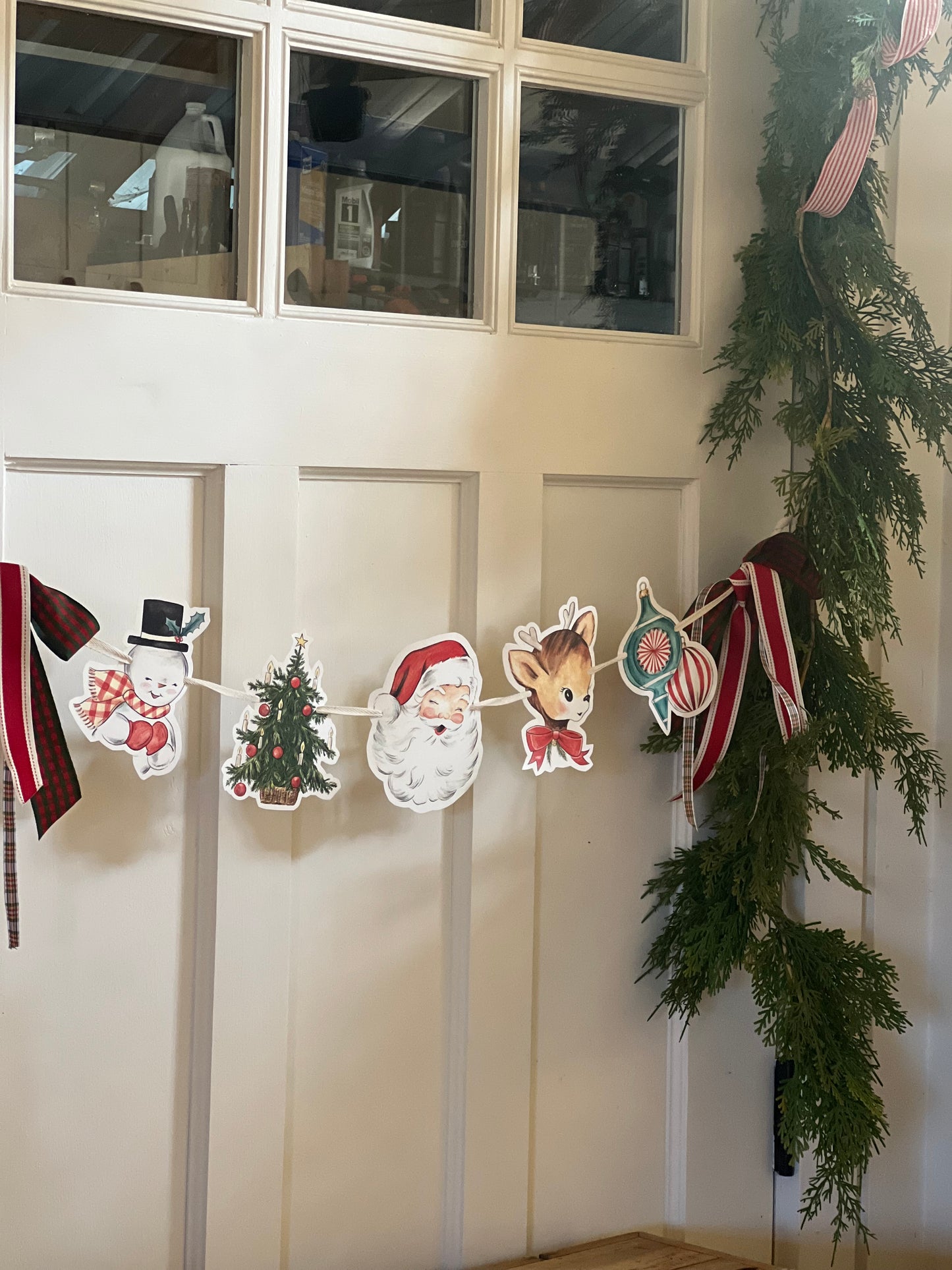 Christmas paper garland