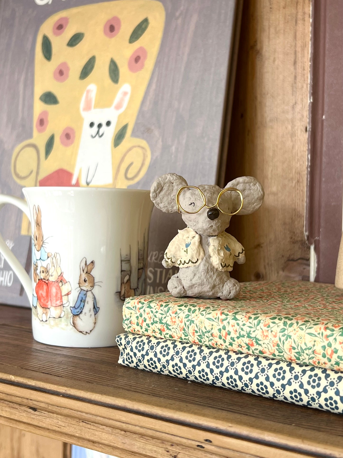 paper mache hot air balloon & mouse PREORDER