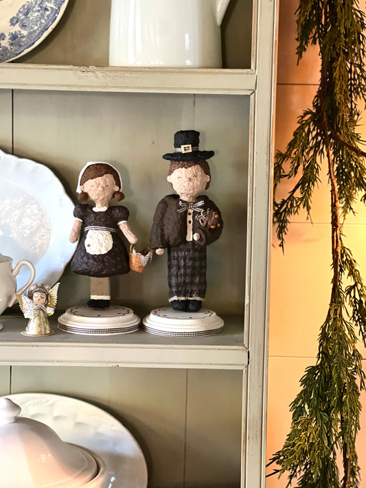 paper mache pilgrims set