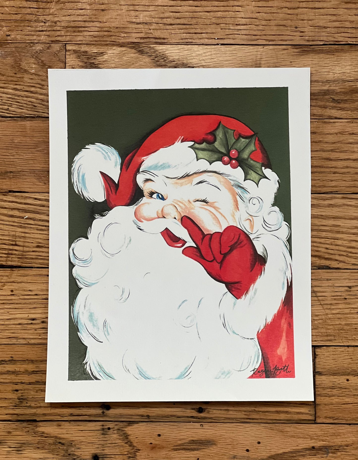 big santa head print