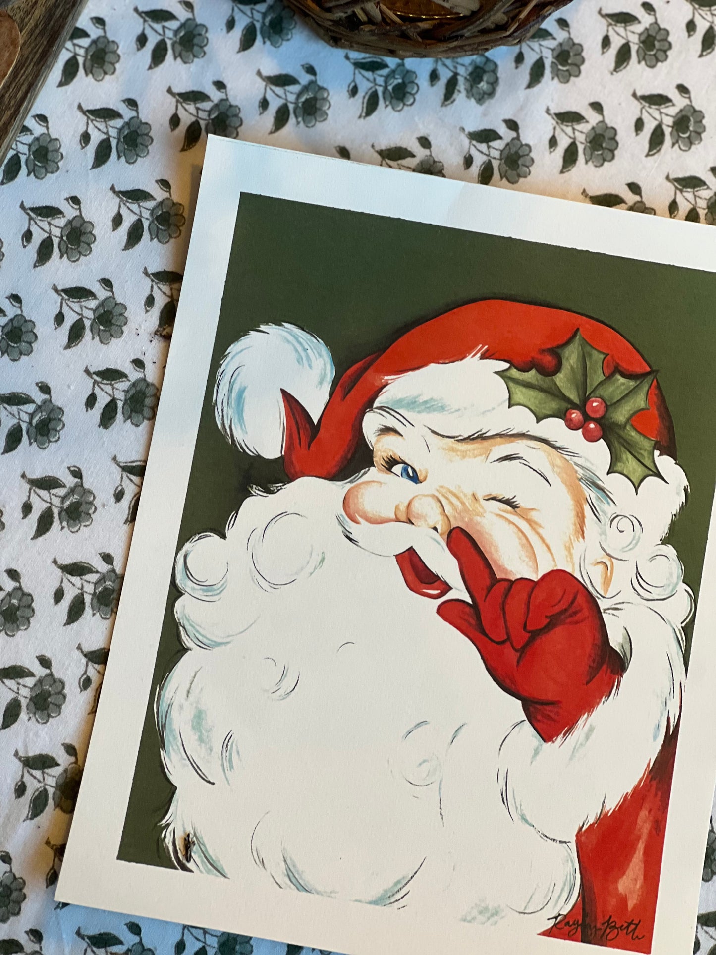 big santa head print