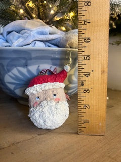 paper-mache santa ornament PREORDER